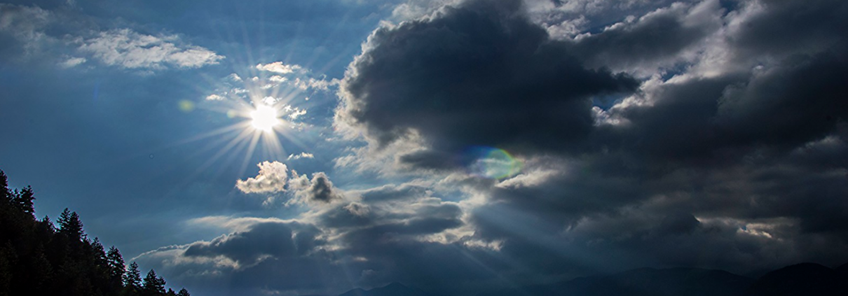 Sunny sky with clouds